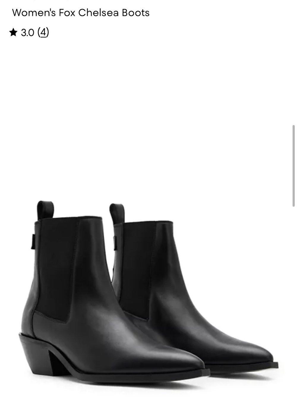 All Saints Women's Fox Chelsea Boots - Black Size 39